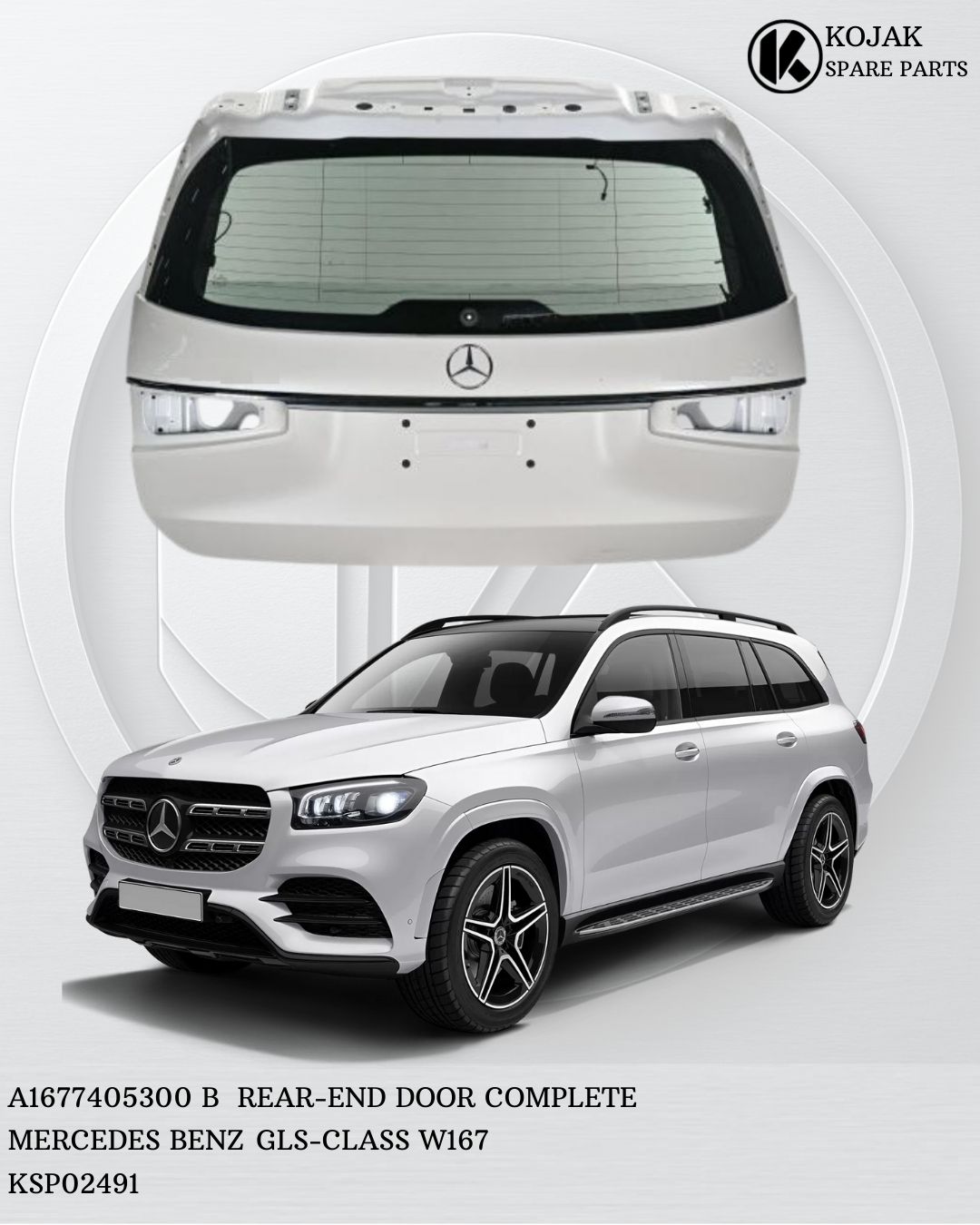 Mercedes-Benz GLS-Class W167 Rear Tailgate Complete