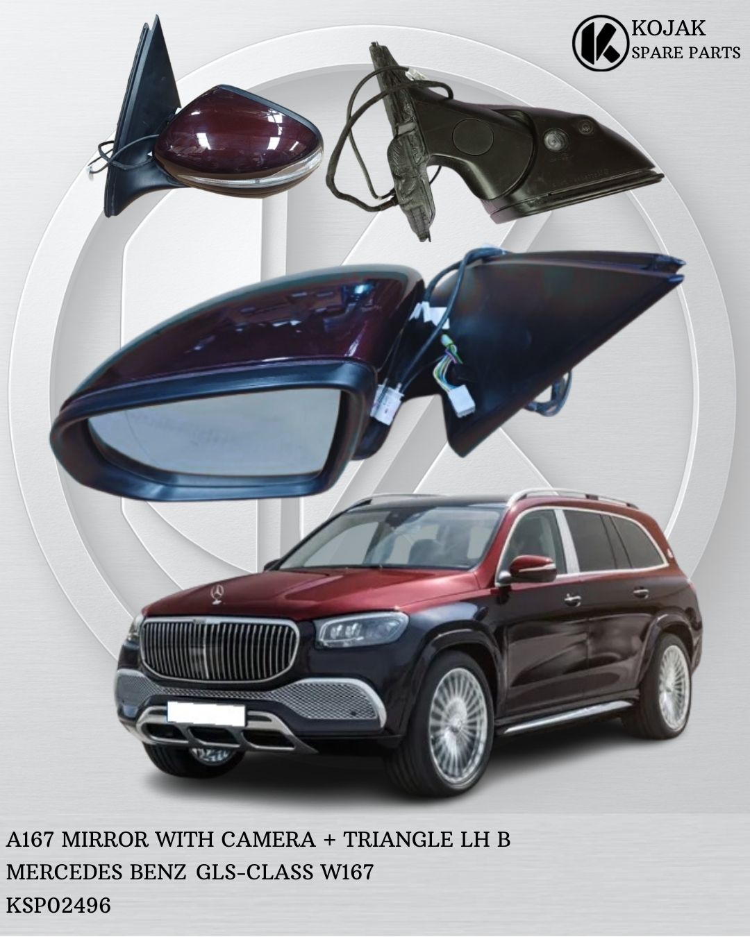 Left Side Mirror with Camera for Mercedes-Benz GLS-Class W167