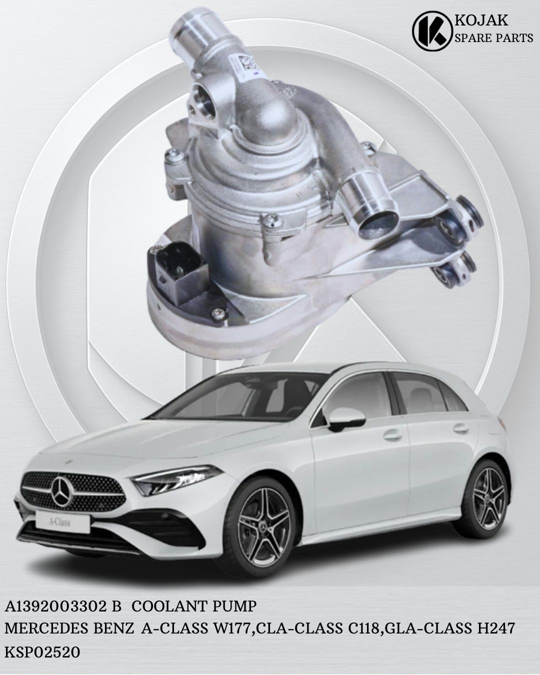 Coolant Pump Mercedes-Benz A-Class W177, CLA-Class C118, GLA-Class H247