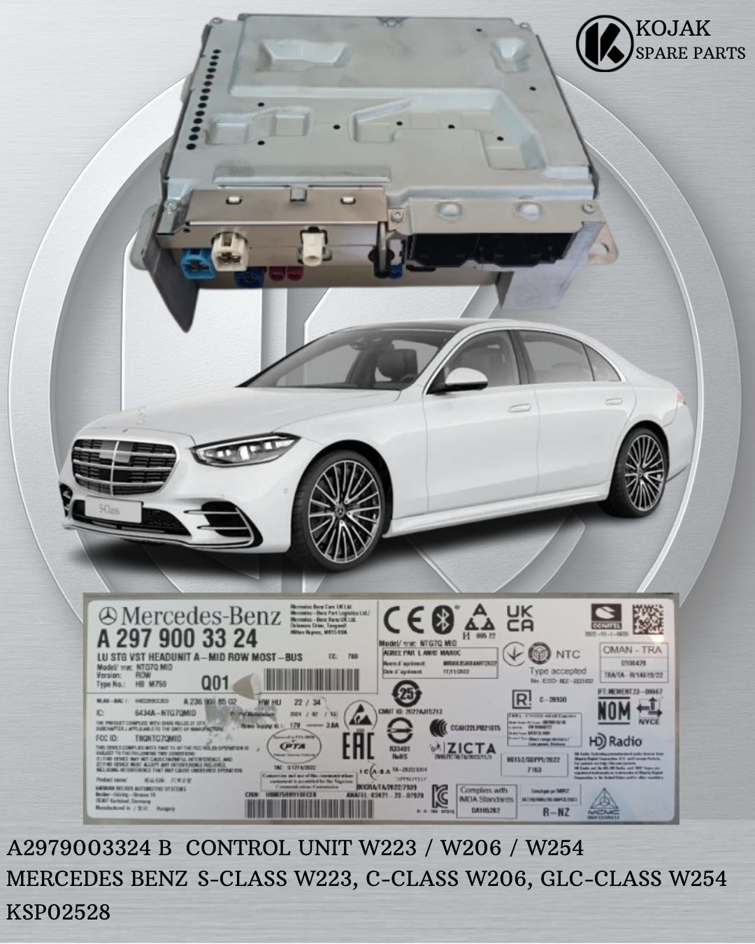 Mercedes-Benz NTG70 MID Head Unit Control Unit