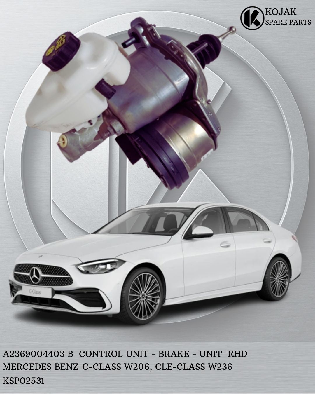 Brake Control Unit and Master Cylinder for Mercedes-Benz C-Class W206 / CLE-Class W236 RHD
