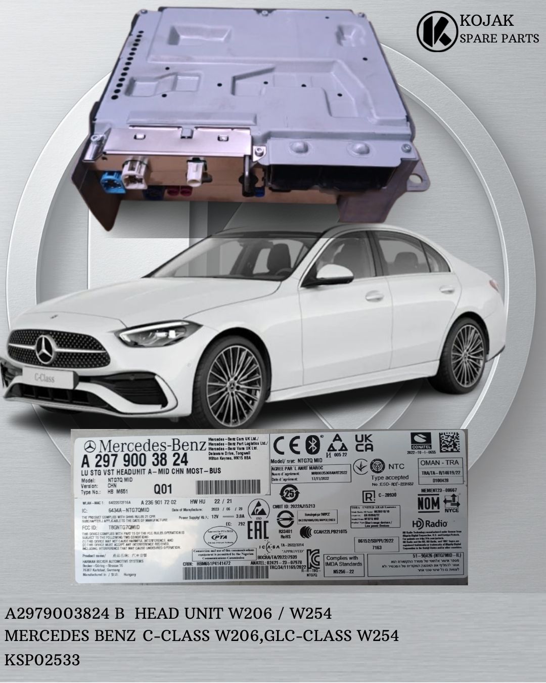 Mercedes-Benz NTG7Q MID Head Unit W206 / W254