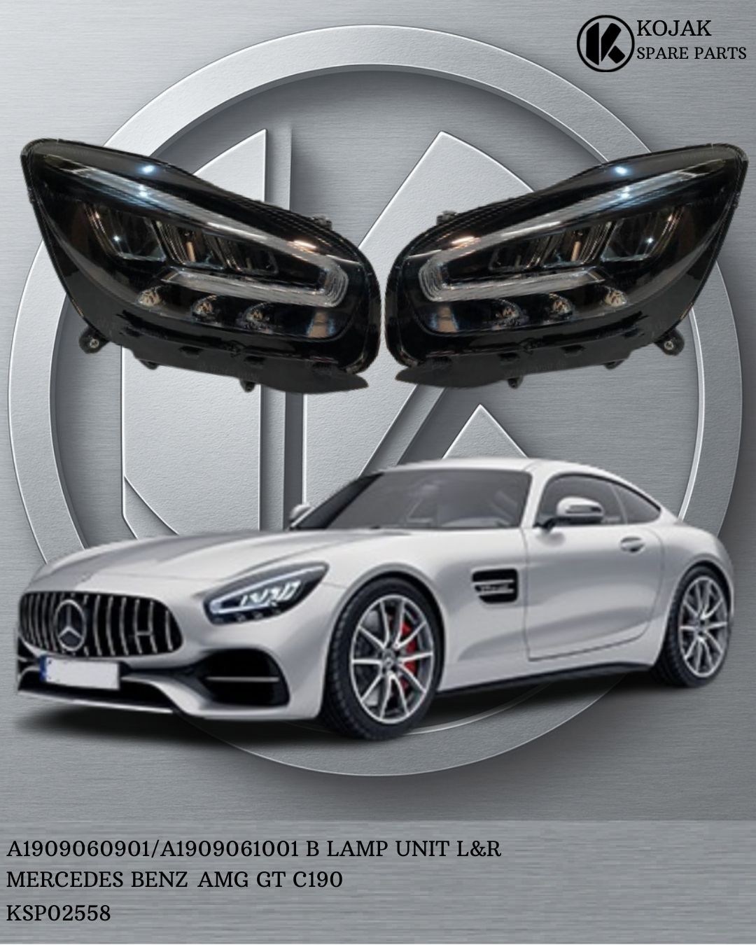 Headlight Set for Mercedes-Benz AMG GT C190