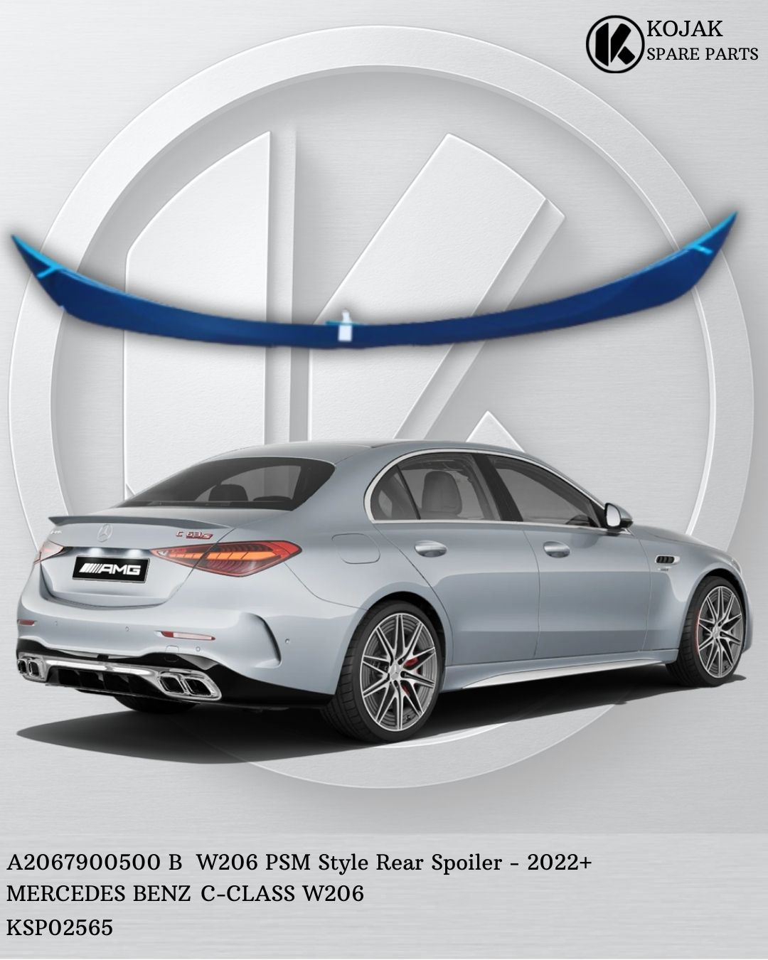 Mercedes-Benz C-Class W206 PSM Style Rear Spoiler