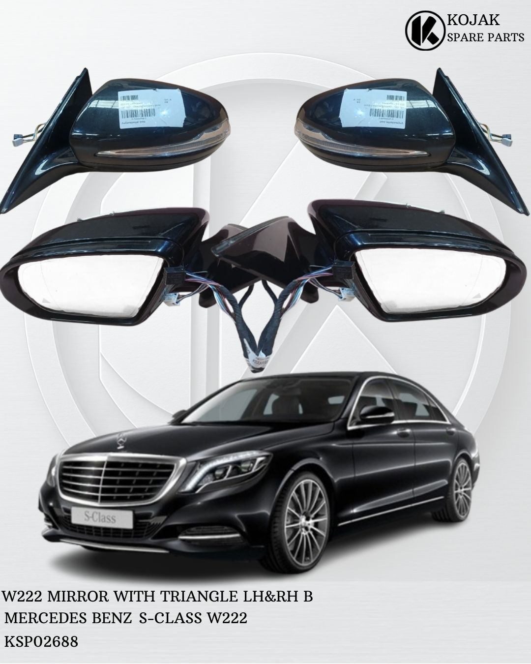 Side Mirrors Left and Right Mercedes-Benz S-Class W222