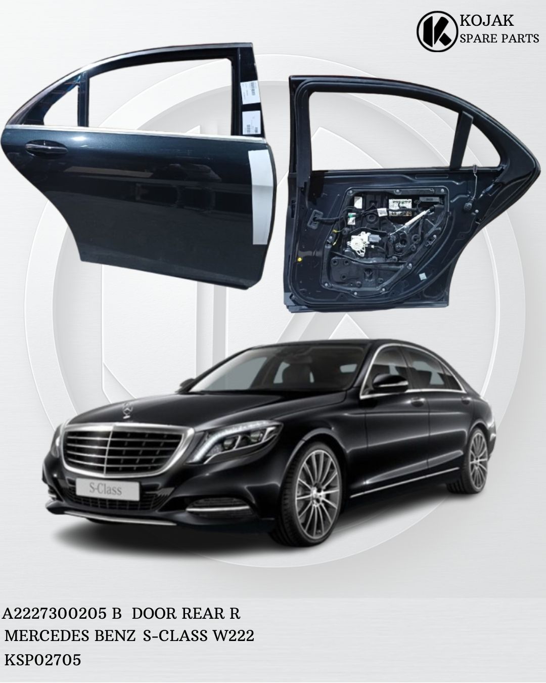 Door Rear Right Mercedes-Benz S-Class W222