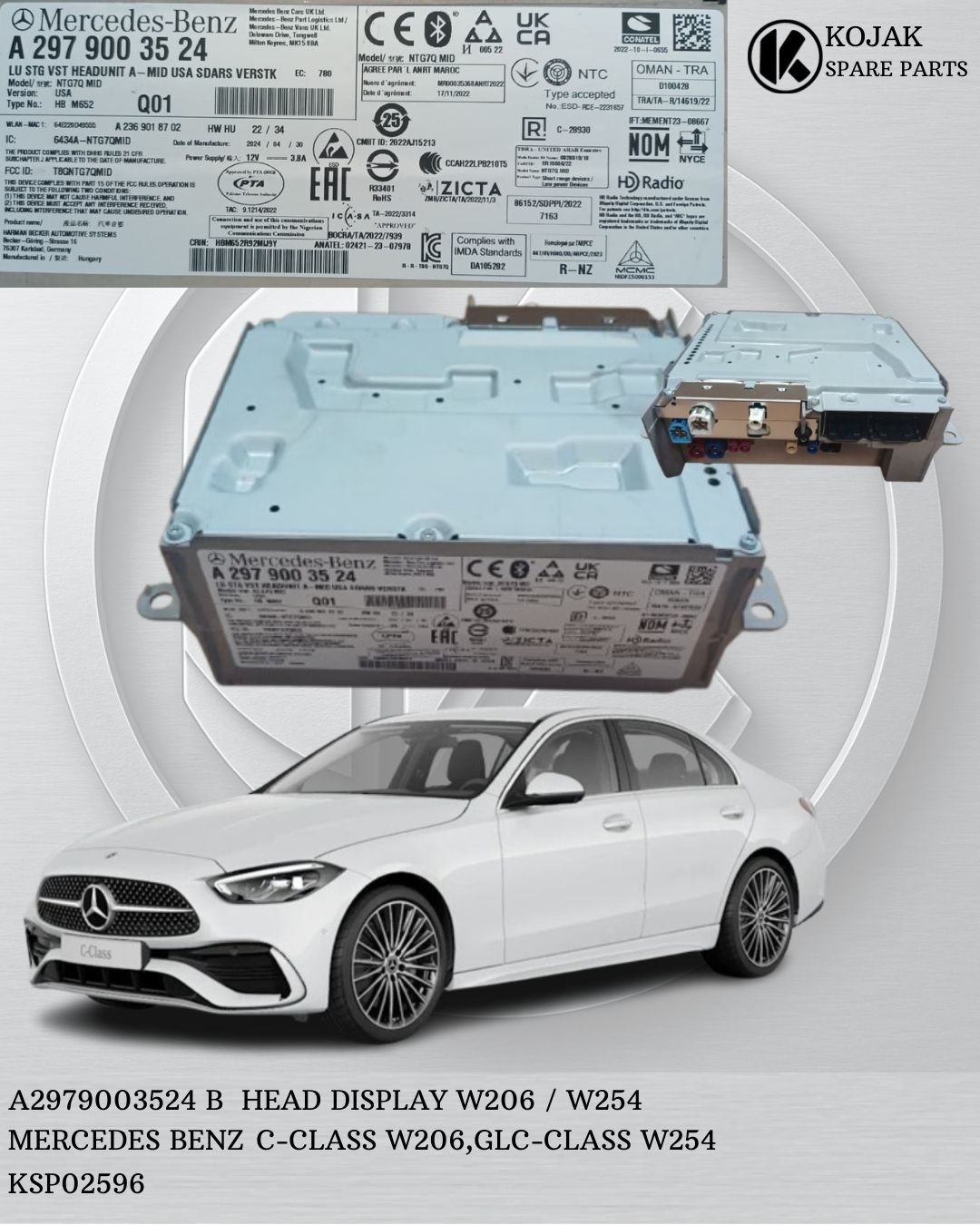 Mercedes-Benz Head Display Unit W206 / W254