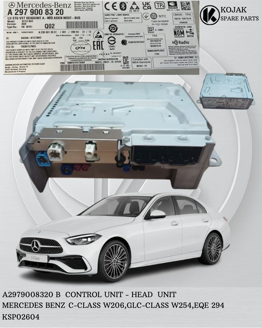 Mercedes-Benz NTG7 MID Control Unit Head Unit