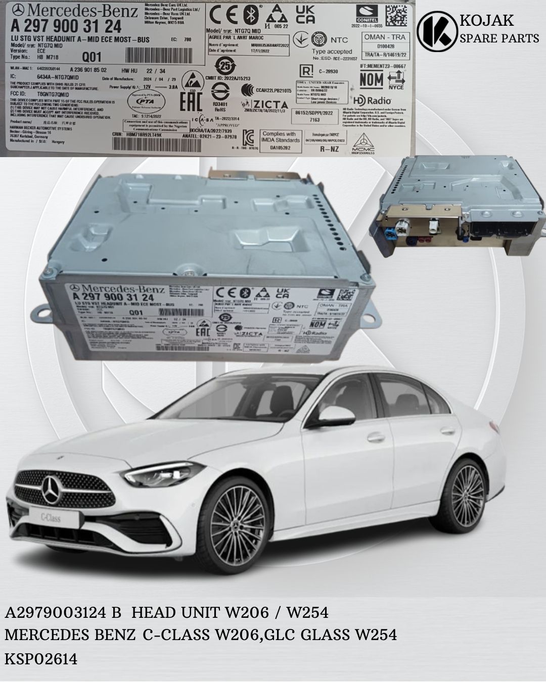 Mercedes-Benz NTG7Q MID Head Unit for C-Class W206 / GLC W254