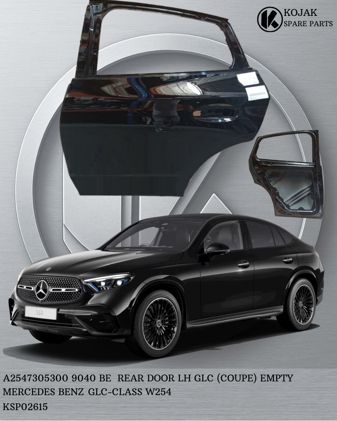 Rear Door Left Mercedes-Benz GLC-Class W254 Coupe Empty