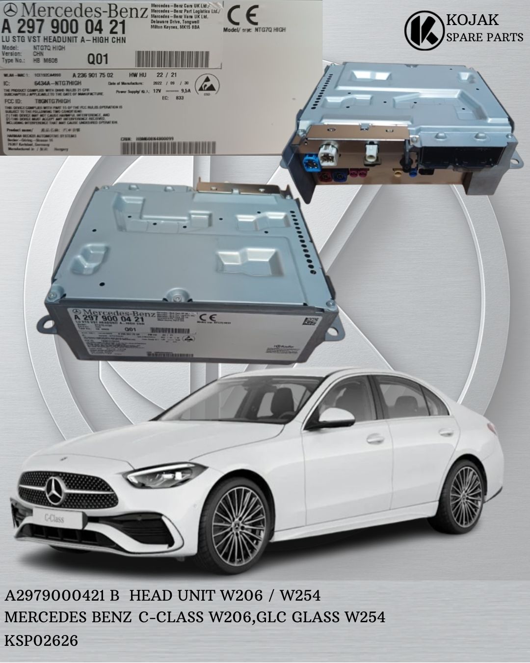 Head Unit Mercedes-Benz C-Class W206 / GLC W254