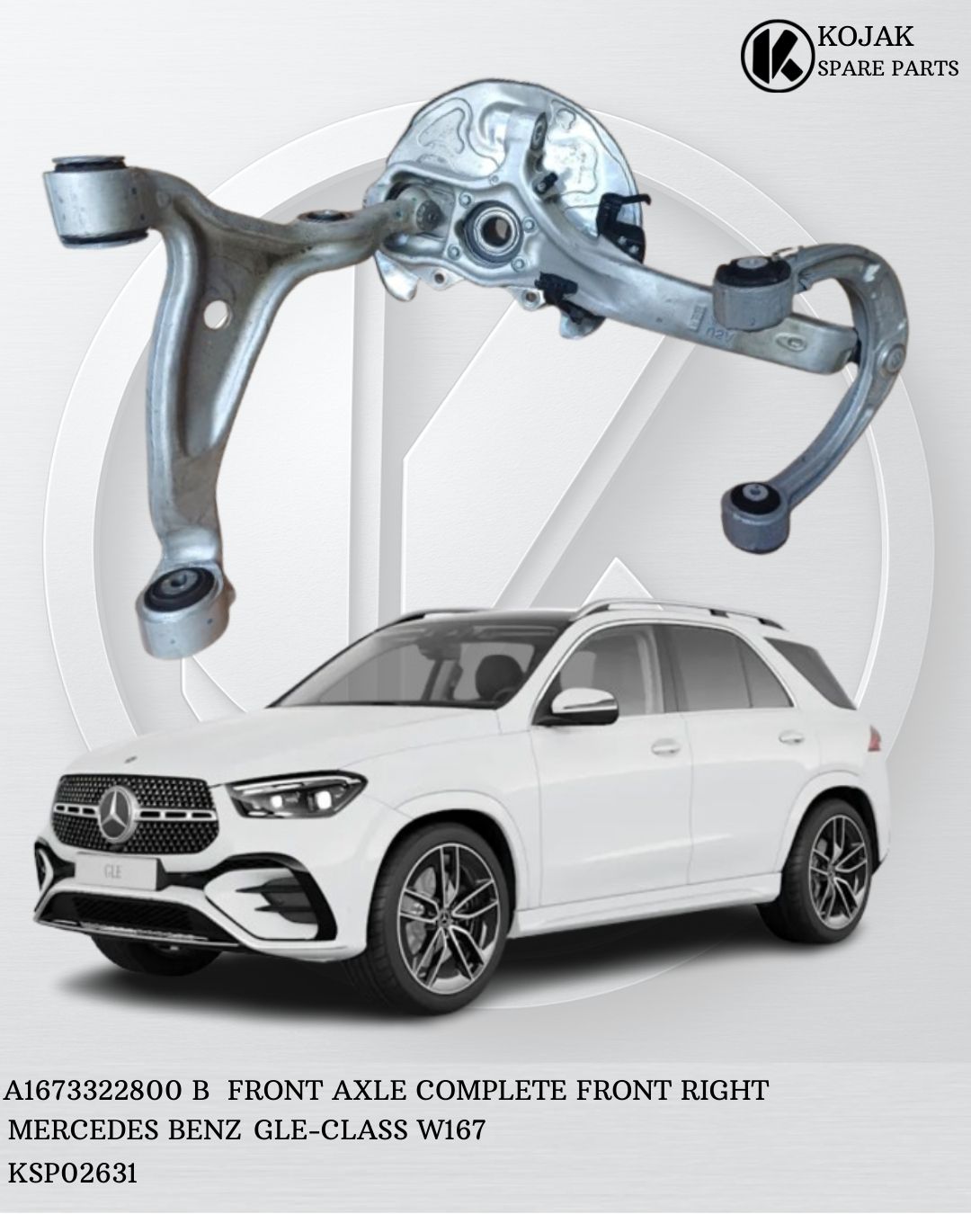 Front Axle Complete Front Right Mercedes-Benz GLE-Class W167