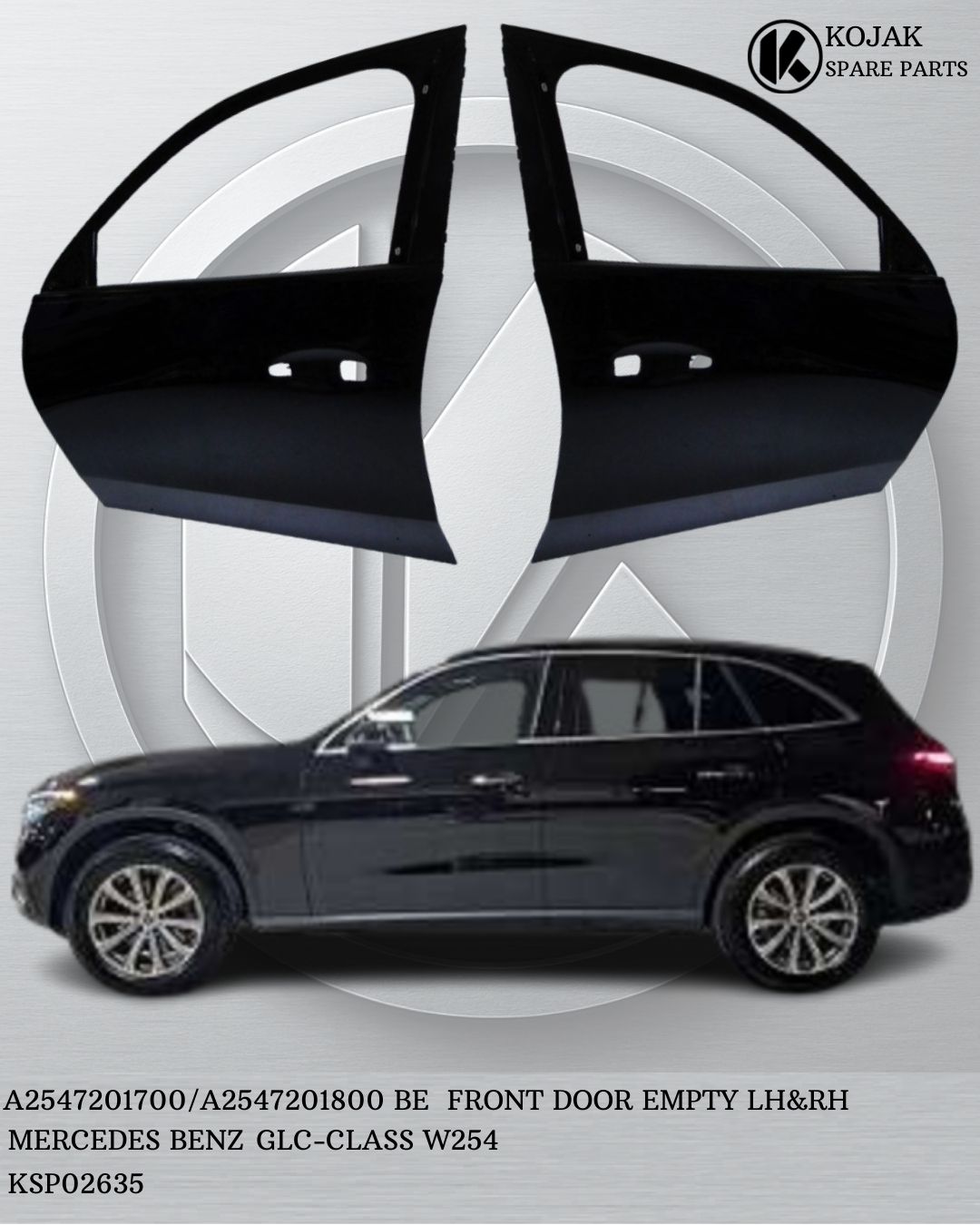 Front Door Pair Mercedes-Benz GLC-Class W254 Empty LH&RH