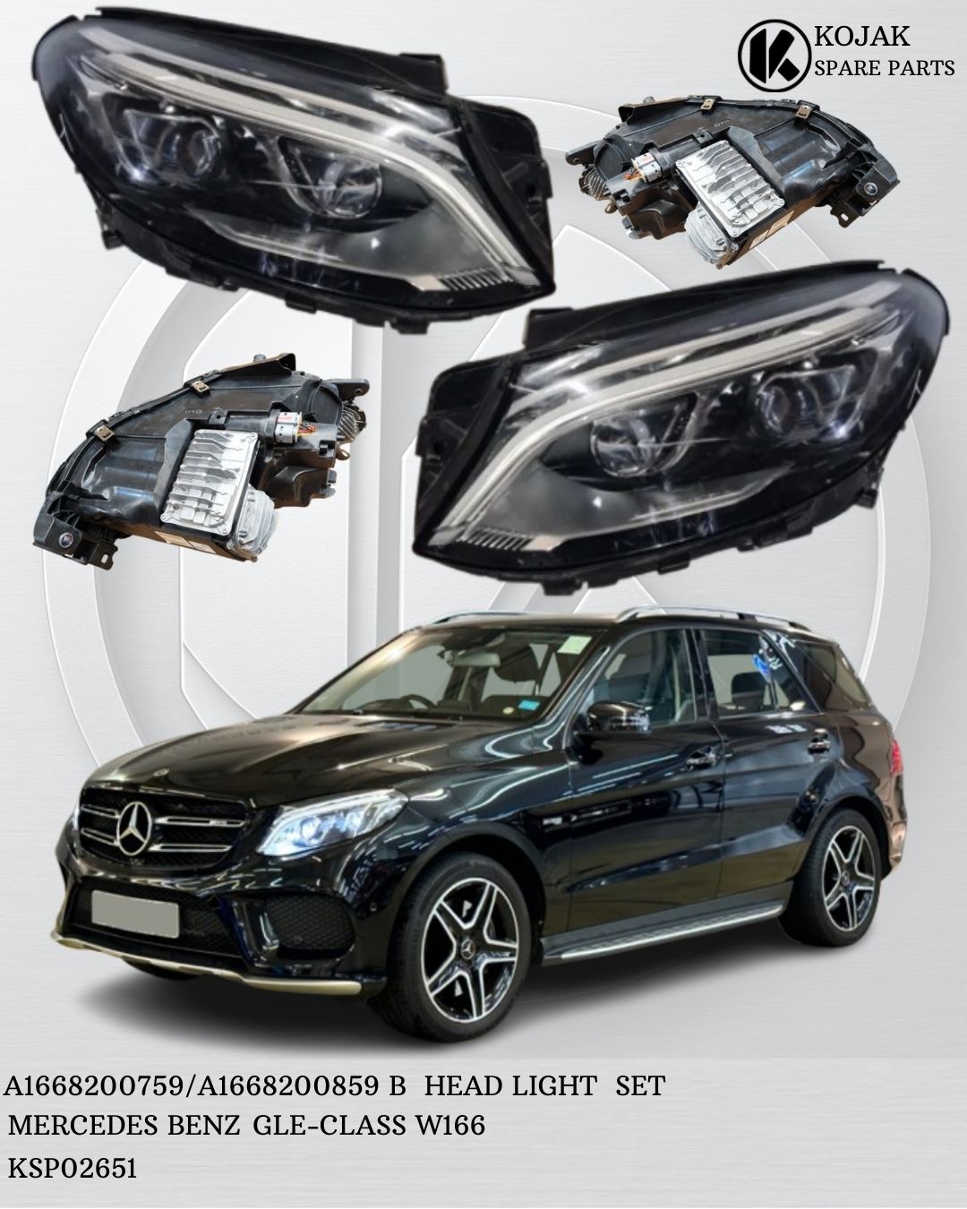 Mercedes-Benz GLE-Class W166 Headlight Set