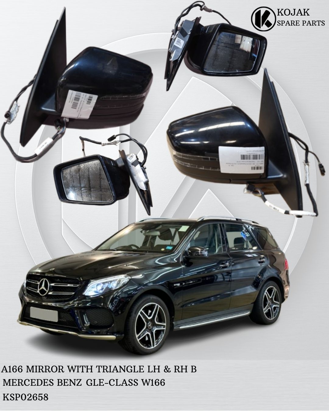 Side Mirror Pair Mercedes-Benz GLE-Class W166
