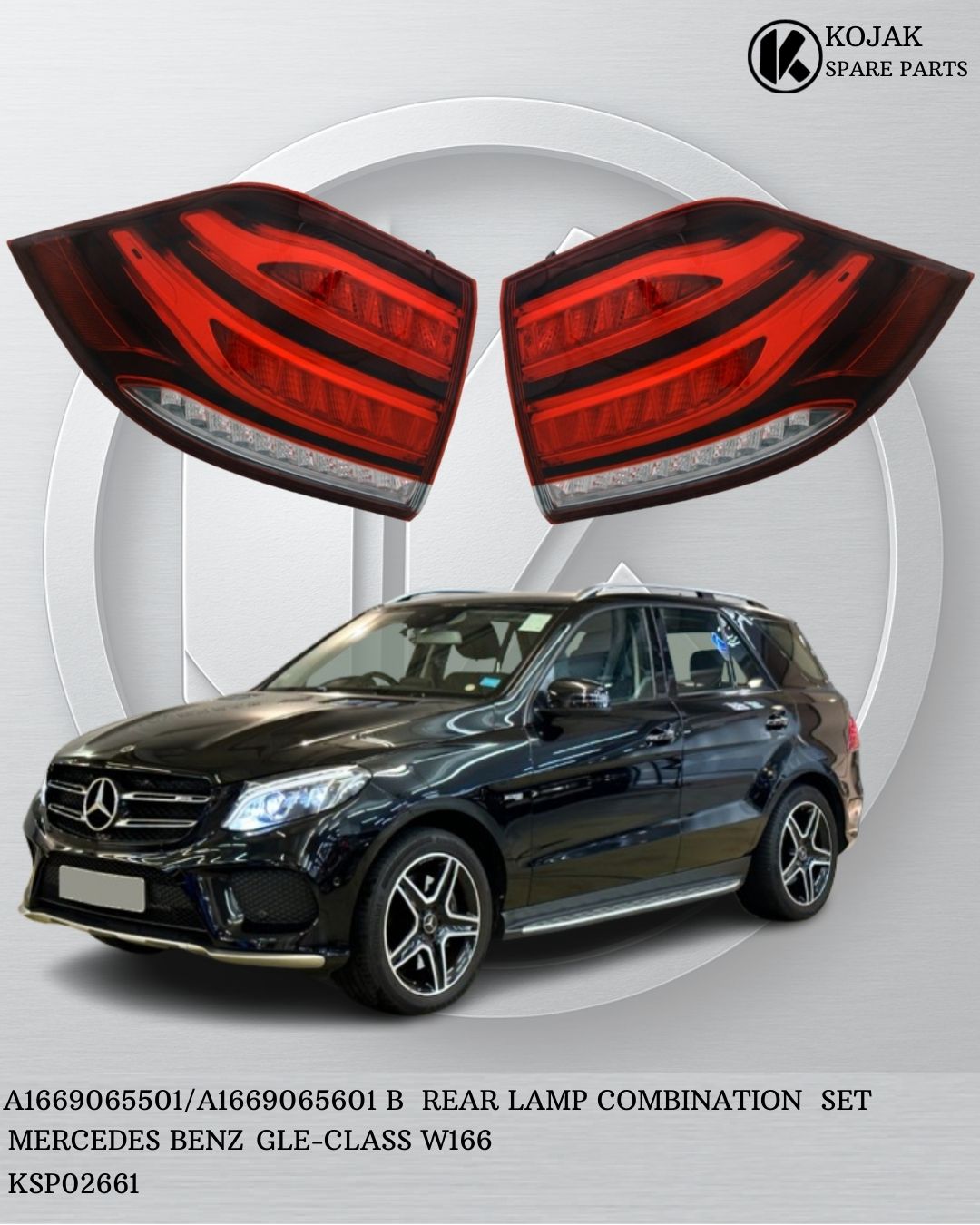 Mercedes-Benz GLE-Class W166 Rear Lamp Combination Set