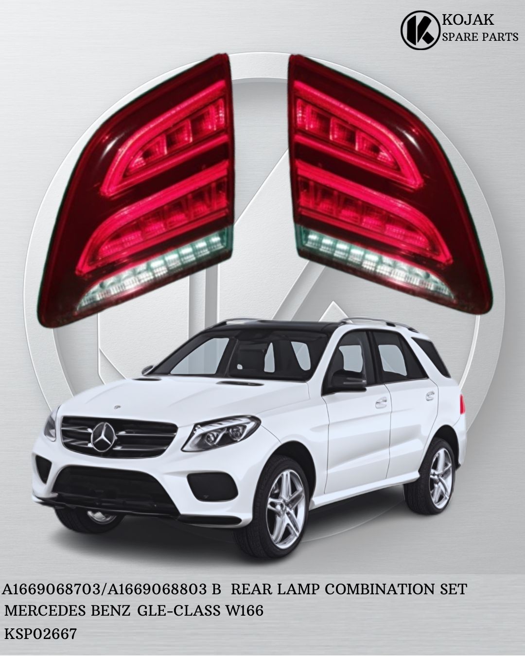 Mercedes-Benz GLE-Class W166 Rear Lamp Combination Set