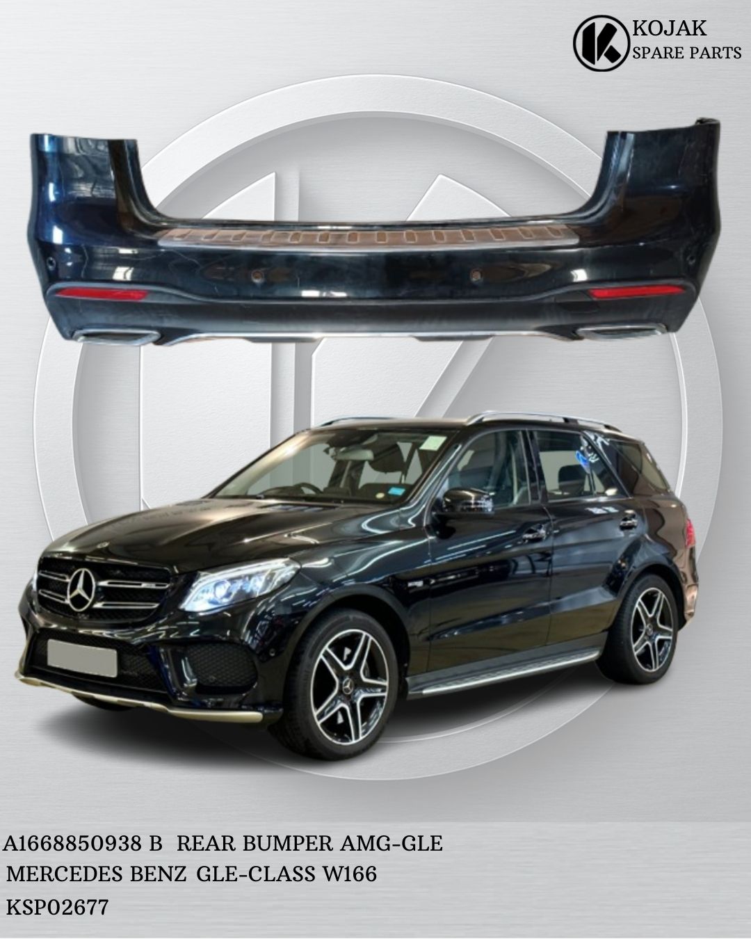 Rear Bumper AMG-GLE Mercedes-Benz GLE-Class W166