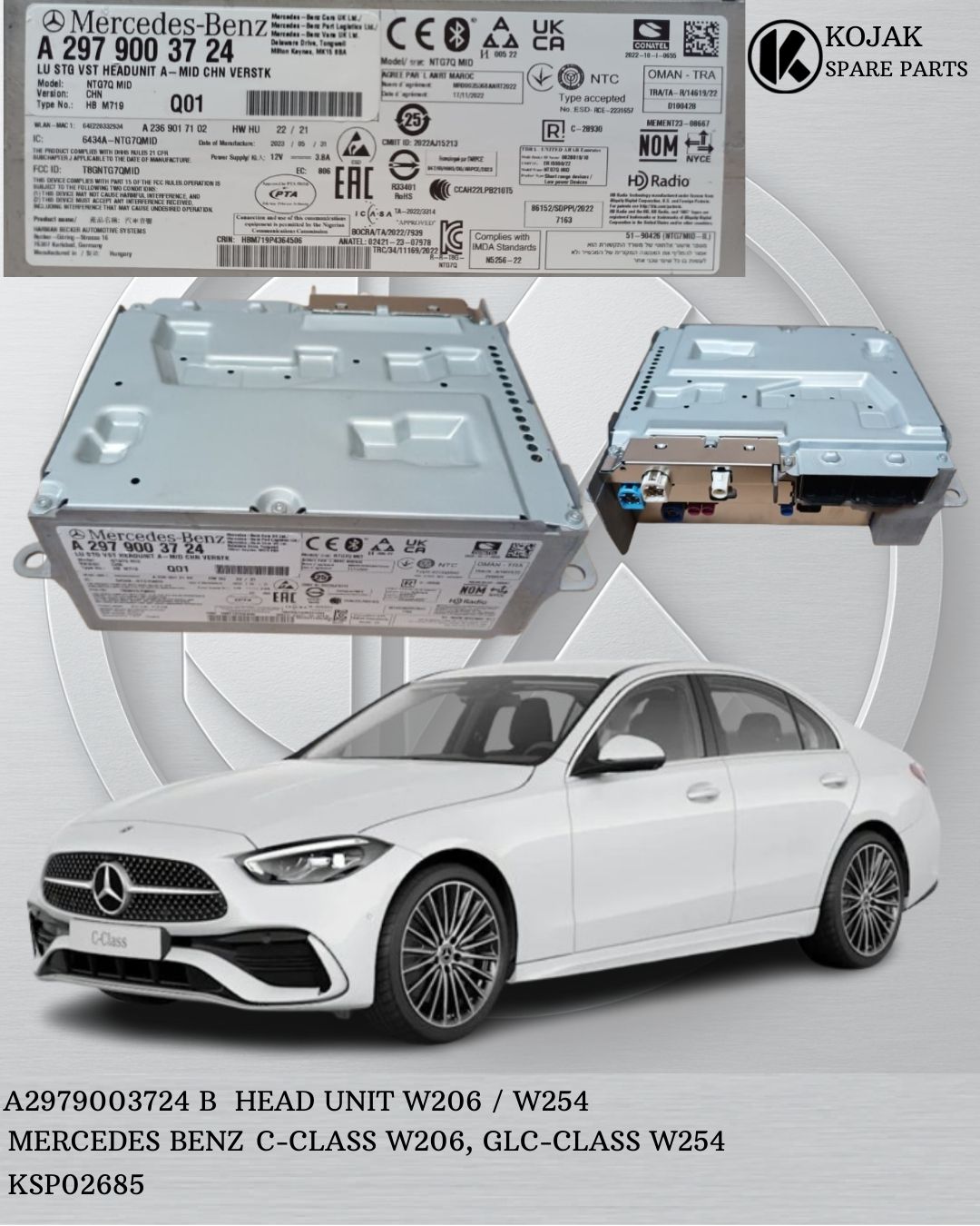 Mercedes-Benz C-Class W206 / GLC-Class W254 Head Unit