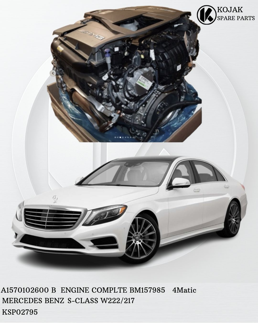 Mercedes-Benz M157 AMG Complete Engine 4Matic