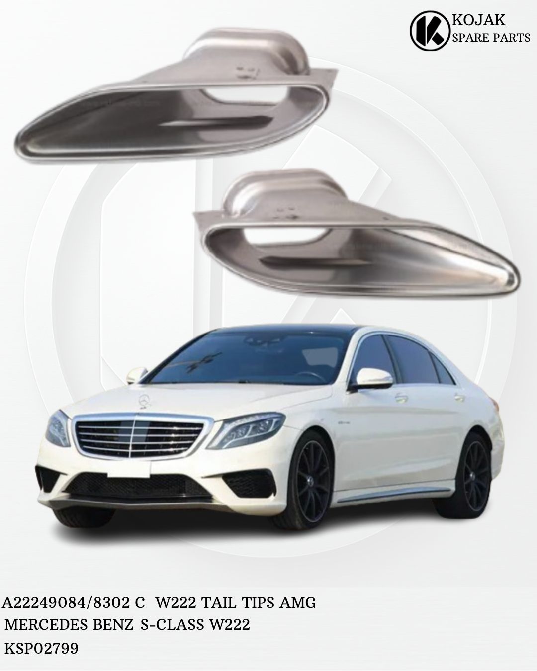Mercedes-Benz S-Class W222 AMG Tail Tips
