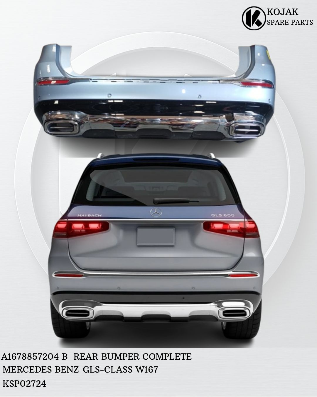 Rear Bumper Complete Mercedes-Benz GLS-Class W167