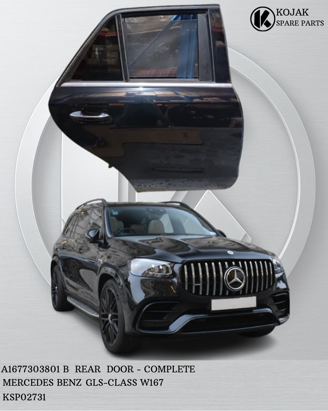 Rear Door Complete Mercedes-Benz GLS-Class W167
