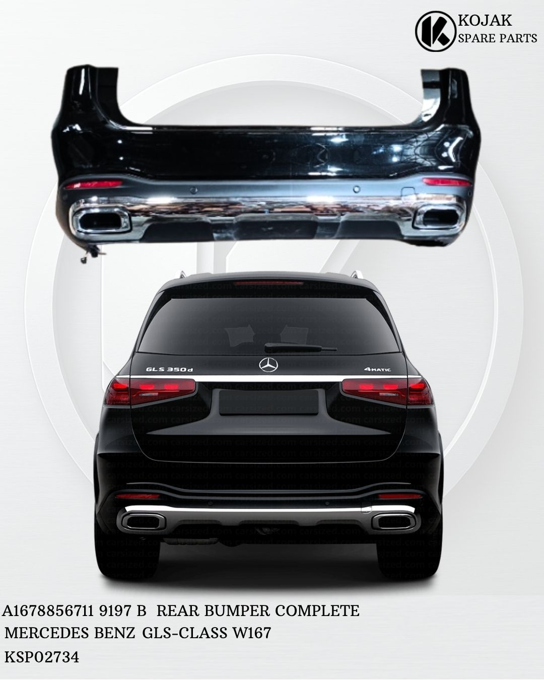 Rear Bumper Complete Mercedes-Benz GLS-Class W167