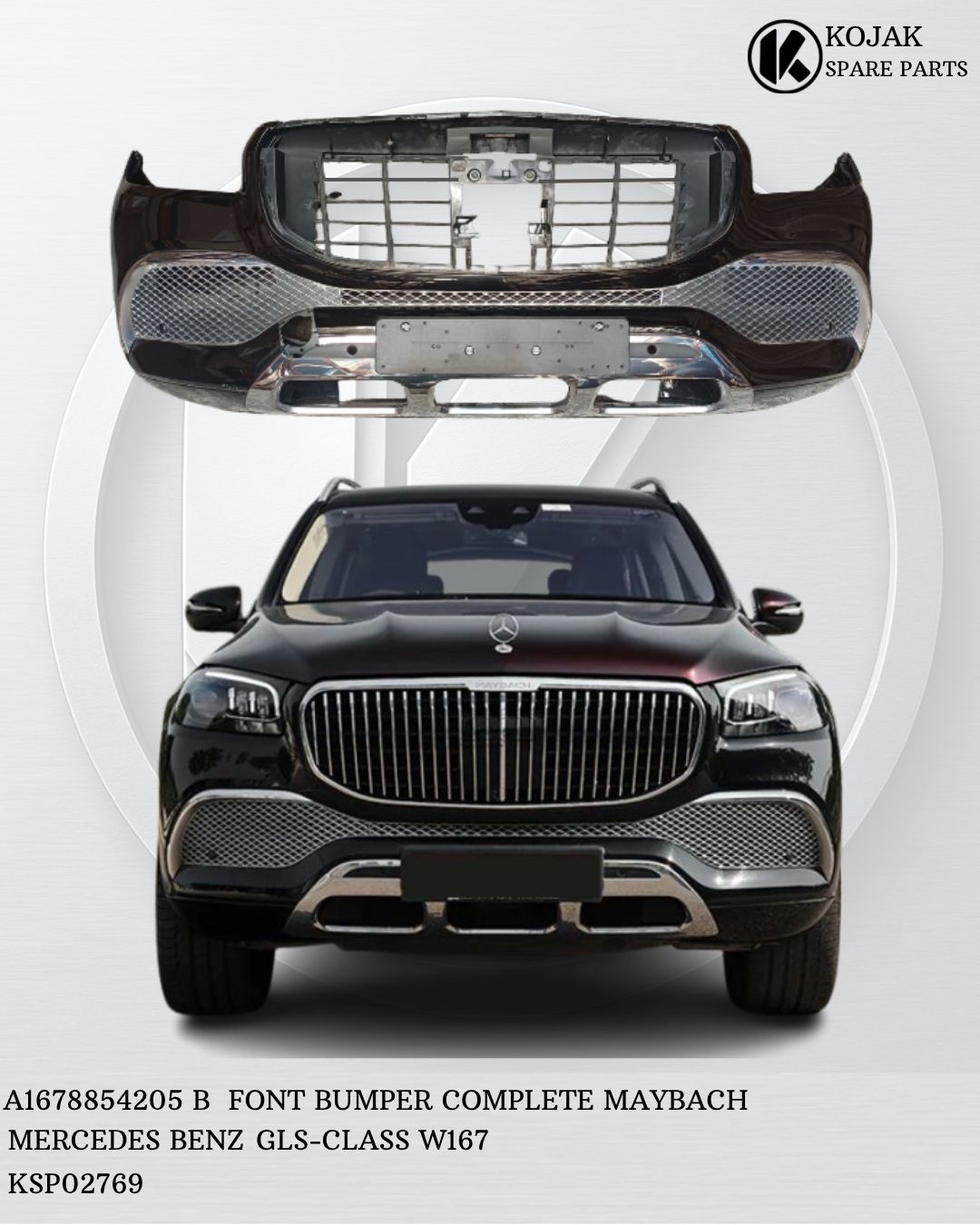 Front Bumper Complete Maybach Mercedes-Benz GLS-Class W167