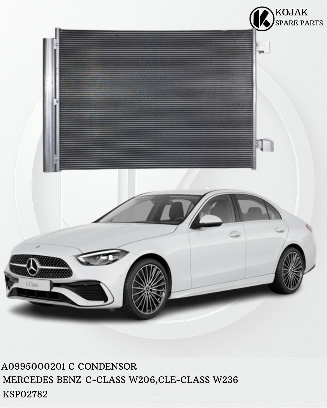 AC Condenser for Mercedes-Benz C-Class W206 / CLE-Class W236