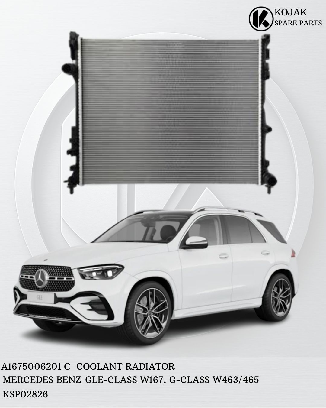 Coolant Radiator Mercedes-Benz GLE-Class W167 G-Class W463/465