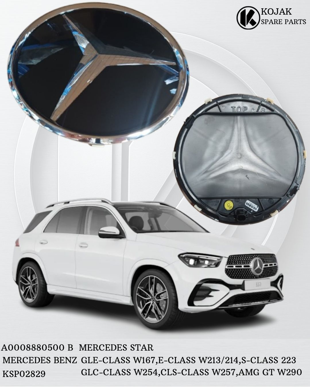 Mercedes-Benz Front Grille Star Emblem