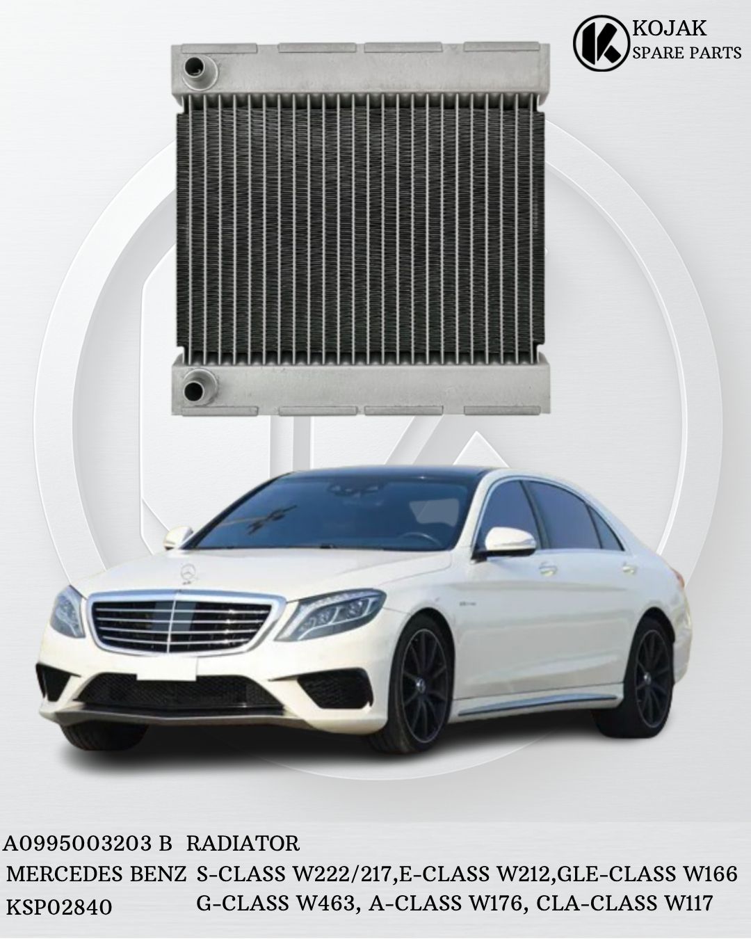 Radiator for Mercedes-Benz A0995003203