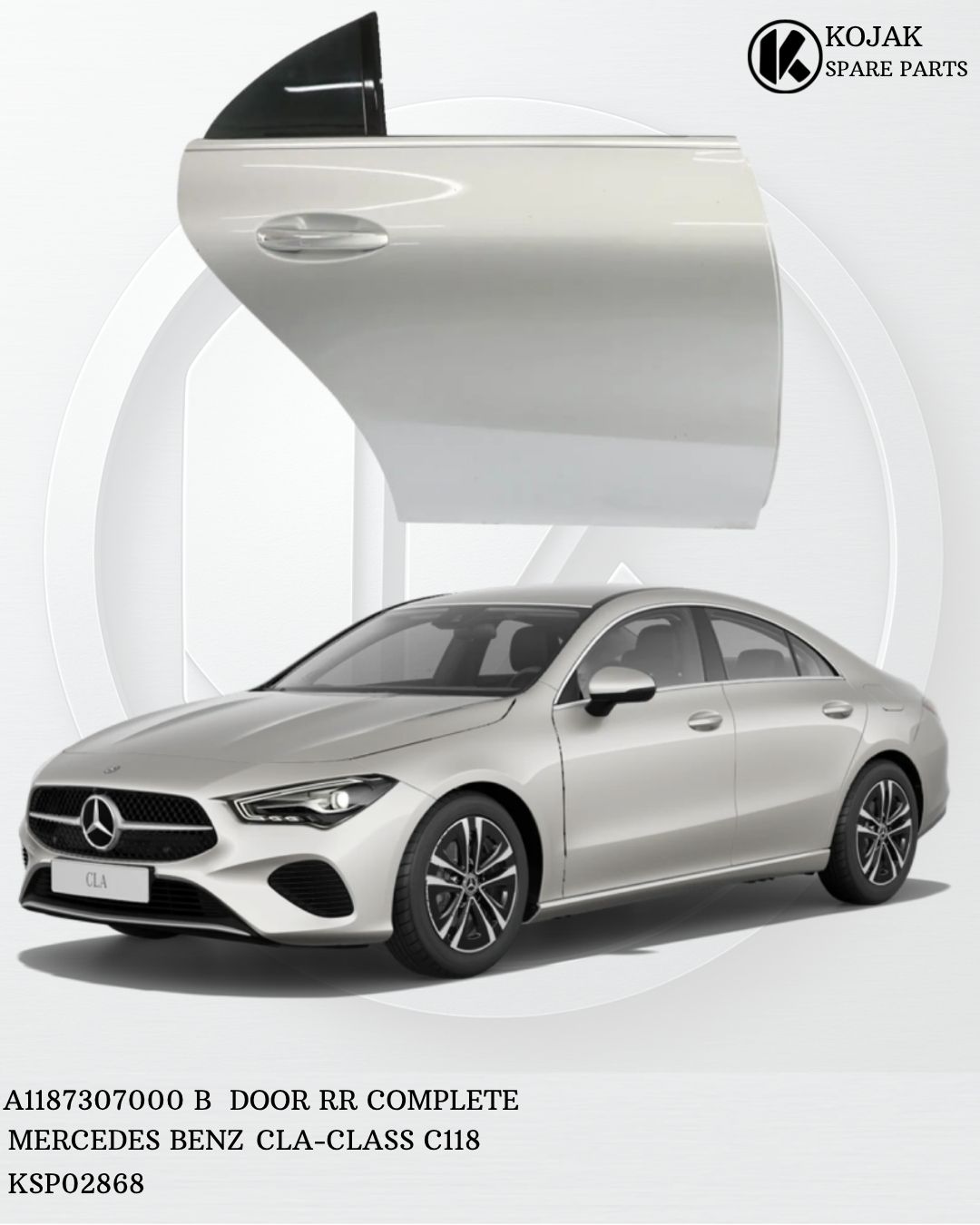 Rear Right Door Complete Mercedes-Benz CLA-Class C118