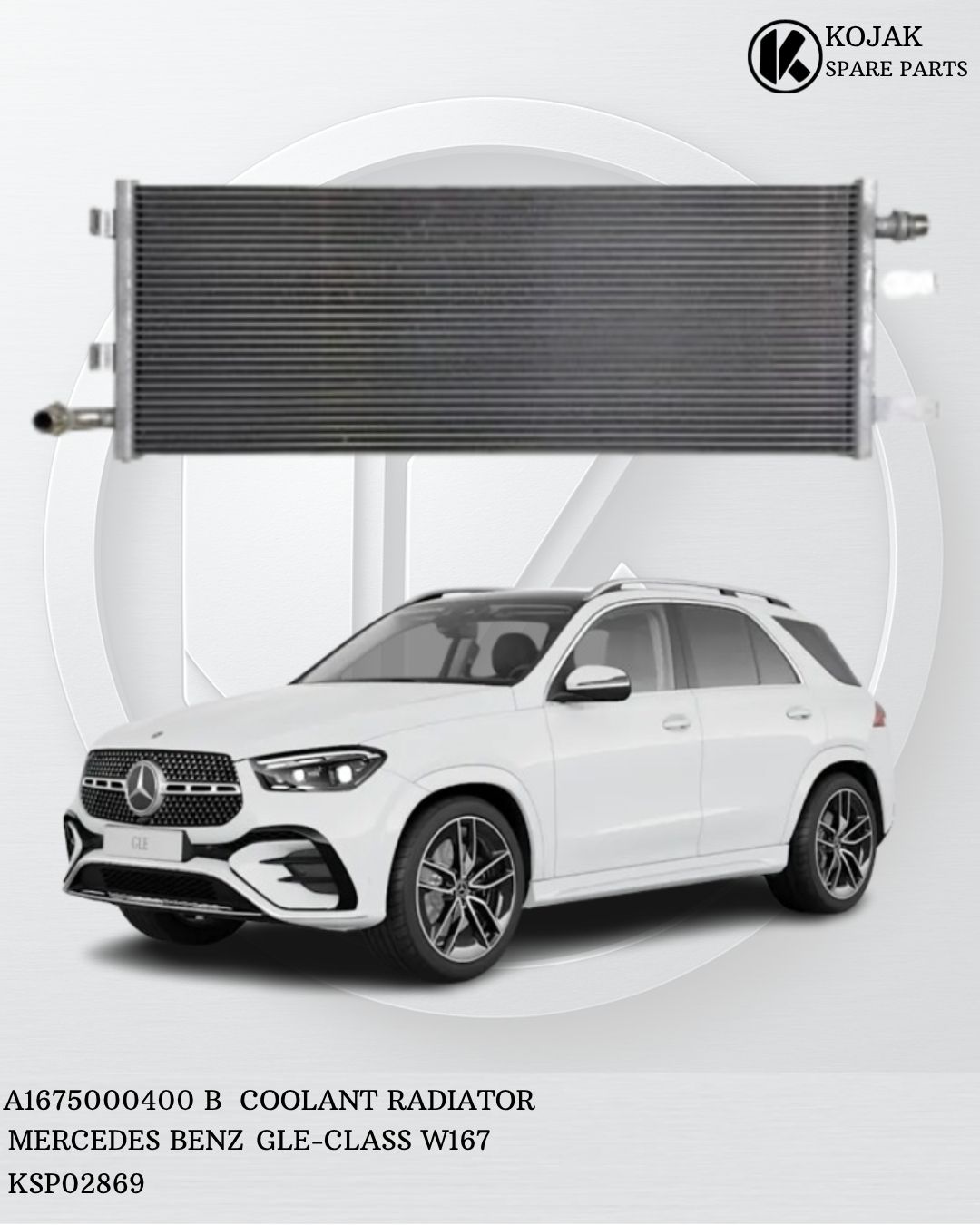Coolant Radiator Mercedes-Benz GLE-Class W167