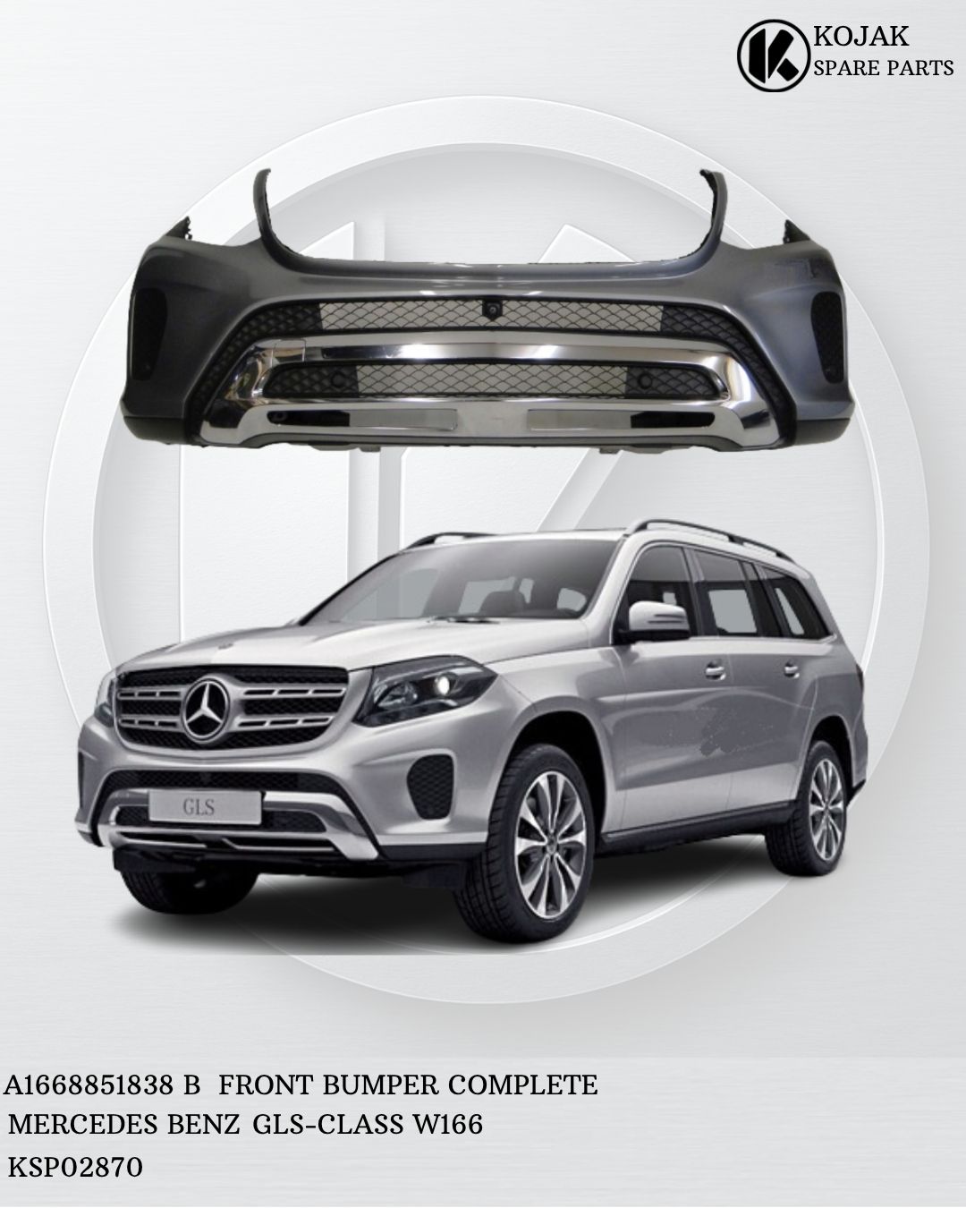 Front Bumper Complete Mercedes-Benz GLS-Class W166