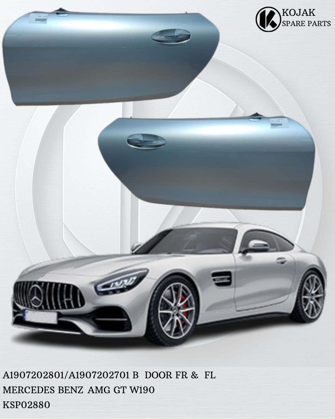 Front Right and Front Left Doors Mercedes-Benz AMG GT W190