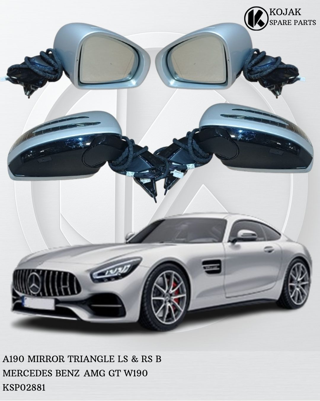 Side Mirrors Left & Right Mercedes-Benz AMG GT W190