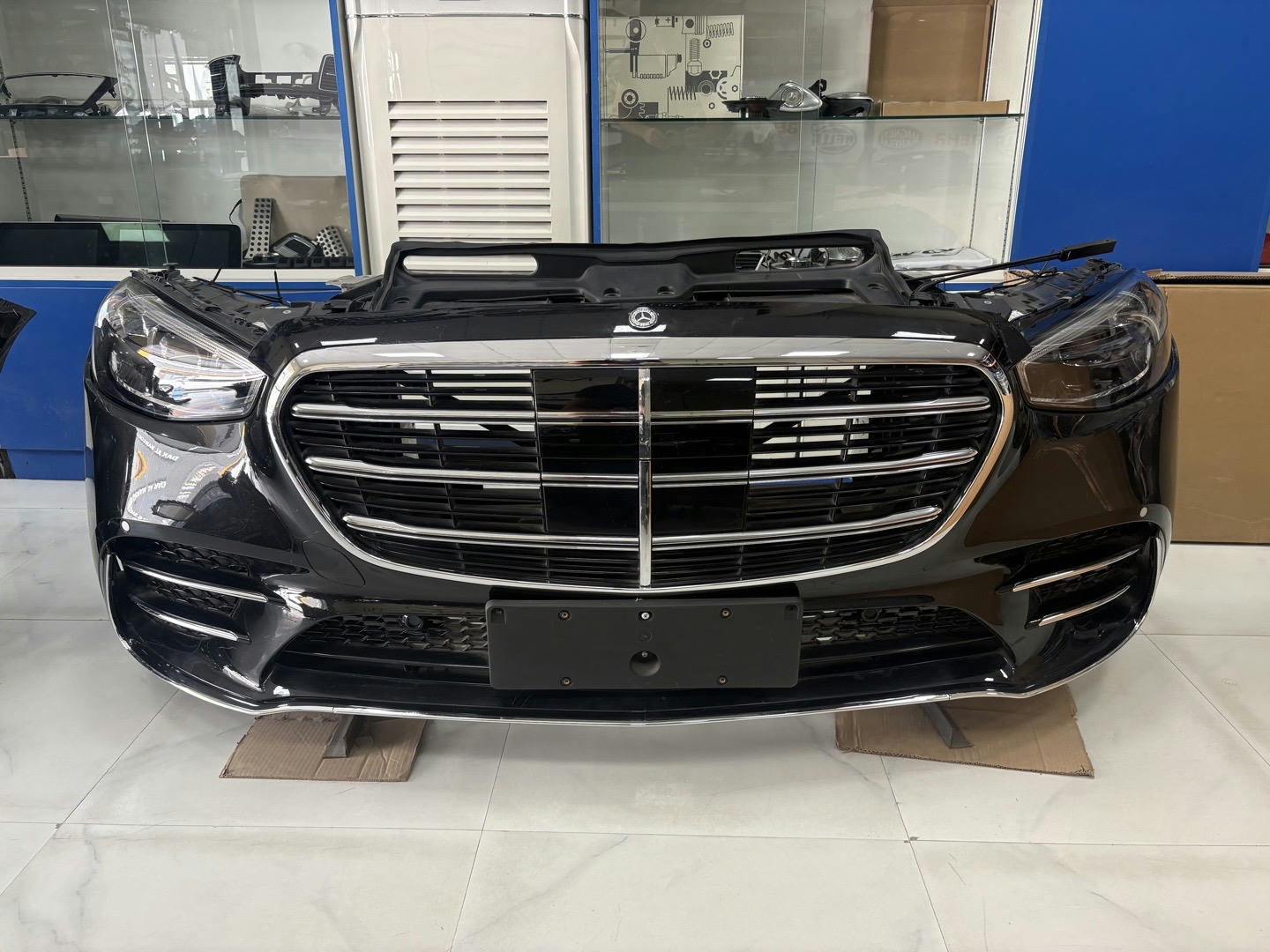 Mercedes W223 S-Class Front Bumper Assembly with Grille