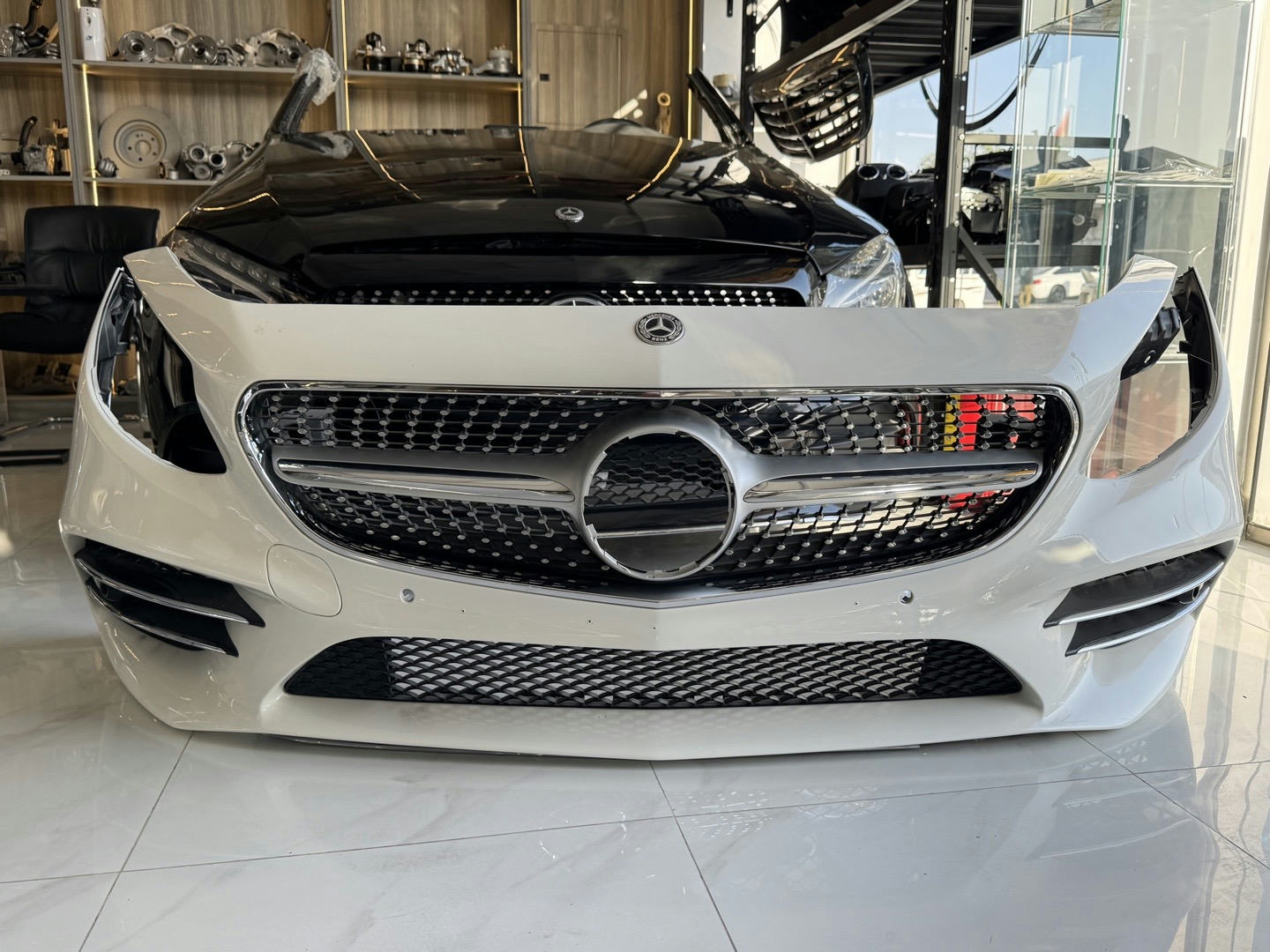 Mercedes-Benz S-Class coupe AMG Line Front Bumper White