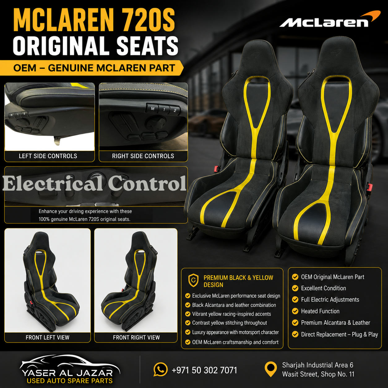 McLaren 720S Seats Electric
