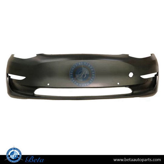 Tesla Model 3 (2017-2020), Front Bumper with Radar, China, 1519965-SC-B