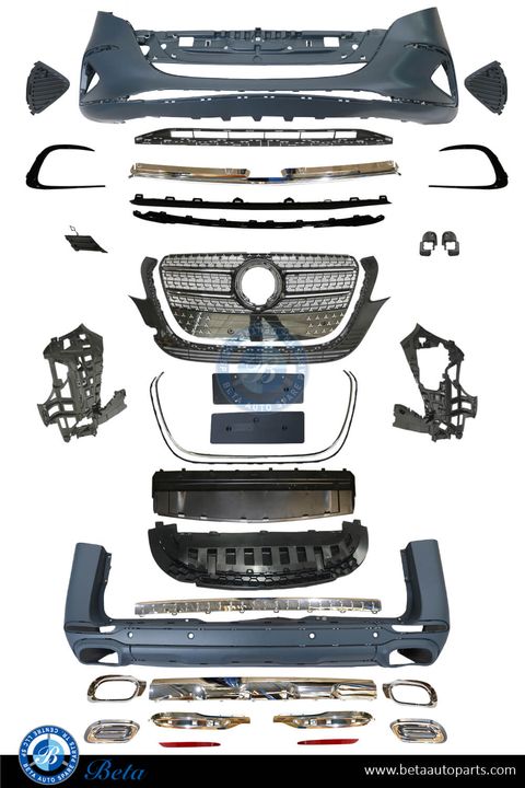 Mercedes Vito W447 (2015-Up), Body Kit Upgrade to 2024 Avantgrade Look (Black), China