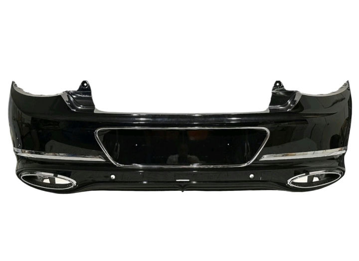 Bentley Flying Spur Rear Bumper Black with Chrome Trim