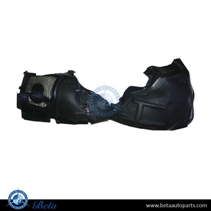 Tesla Model S (2017-2021), Front Wheel Fender Liner Flannel (Left), China, 1063693-00-D, 1063693-00-A, 1063693-00-B