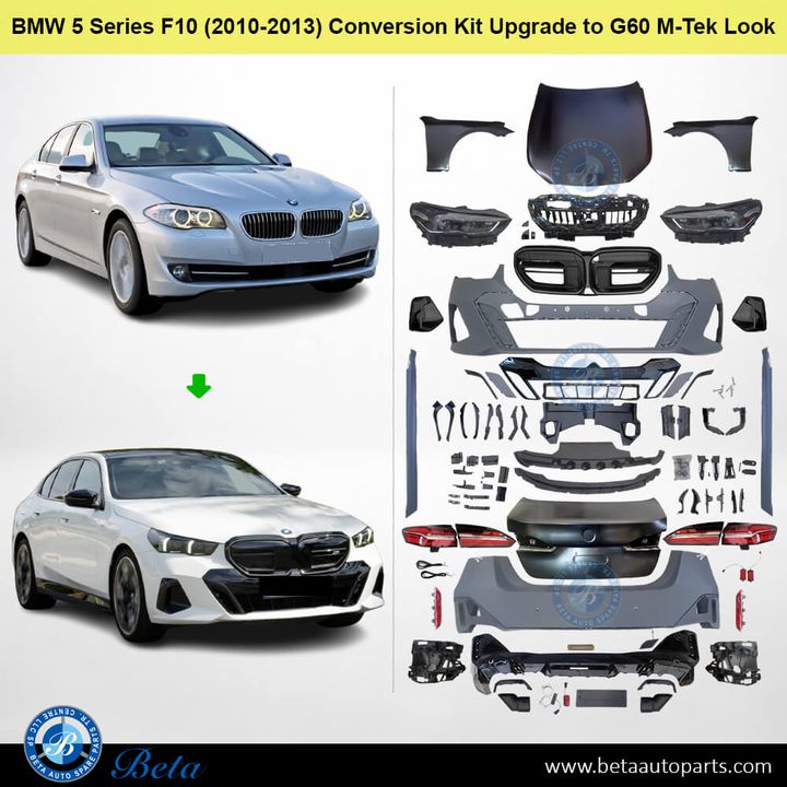 BMW 5 Series F10 (2010-2013), Body Kit Conversion Upgrade to G60 M-Tek Look, China