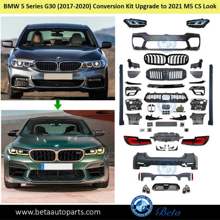 BMW 5 Series G30 (2017-2020), Body Kit Conversion Upgrade to 2021 M5 CS Look, Taiwan