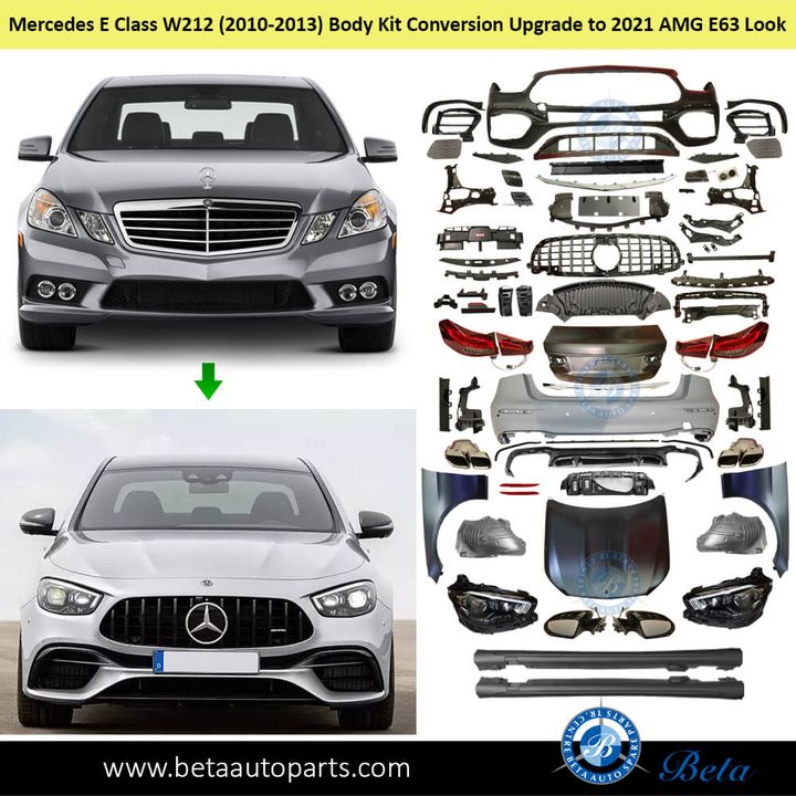 Mercedes E-Class W212 (2010-2013), Body Kit Conversion Upgrade to 2021 AMG E63 Look, China