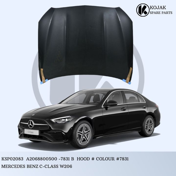 Hood for Mercedes-Benz C-Class W206, Black