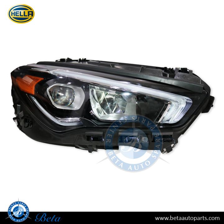 Mercedes CLA-Class C118 (2019-Up), Headlamp Static LED - USA Type (Right), Hella, 1189064400 / 1189063000